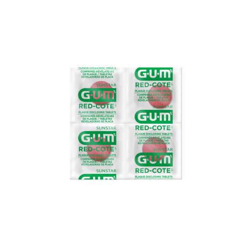 GUM Red-Cote Disclosing Tabs Cello Pak 248/Tablets