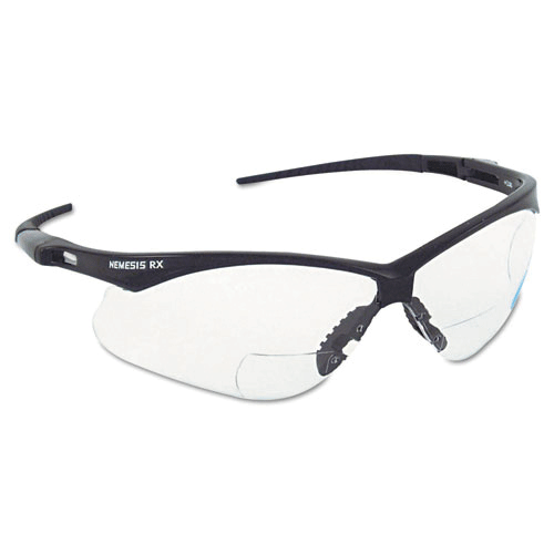 Nemesis V60 RX Bifocal Safety Eyewear Clear +1.5/Black Frame