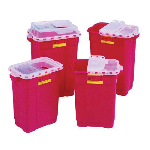 Sharps Container 1.7Qt Tamper Resistant Lid Red