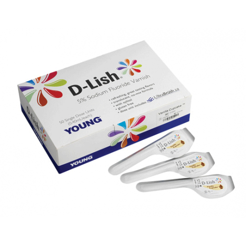 D-Lish 5% Fluoride Varnish Vanilla Cake 50/Bx