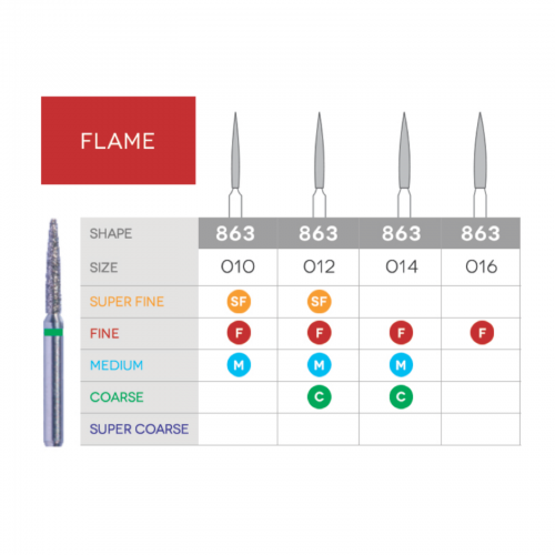 Sabur Flame Diamond 863-012M 10/Pk