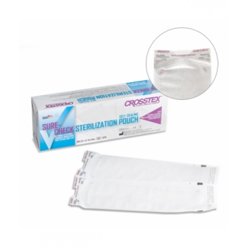 Duo-Check Sterilization Pouches - Self Seal With Internal External Indicators (200/bx)