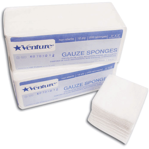 Venture Gauze Sponges N/S 2x2 8-Ply 5000/Case