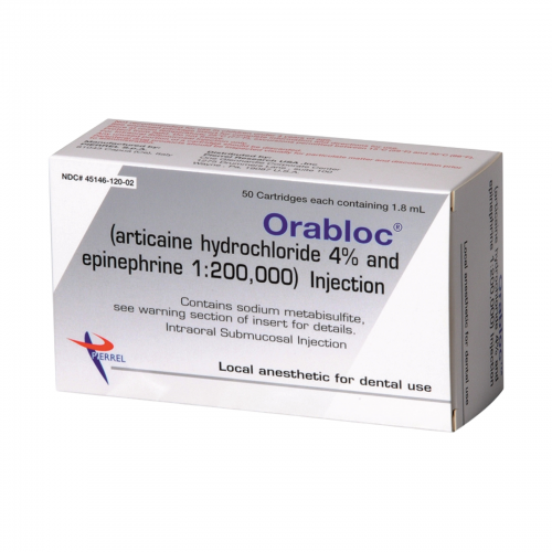 Orabloc Cart 4% w/EPI 1:200k 50/Bx