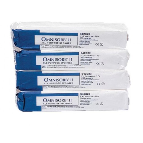 Omnisorb II Non-Woven Sponges N/S 4x4 4-Ply 2000/Case