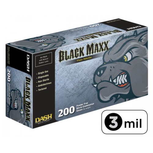 Black Maxx® Thin Nitrile Exam Gloves