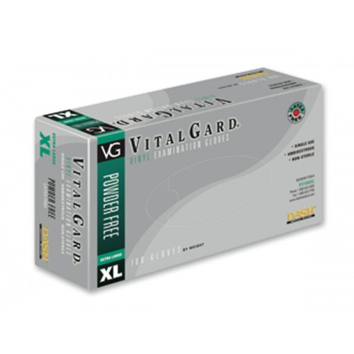 VitalGard Vinyl PF Exam Gloves (Case of 10 Boxes)