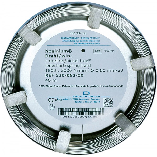 Noninium® Wire On Coils, Round, Nickel Free* Stainless Steel - 1 piece