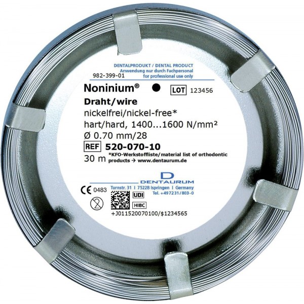 Noninium® Wire On Coils, Round, Nickel Free* Stainless Steel - 1 piece