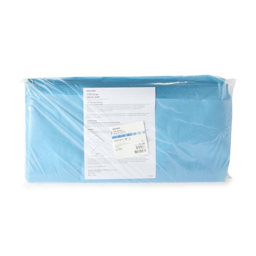 McKesson Sterilization Wrap Blue 24 X 24 Inch Single Layer Cellulose Steam / EO Gas