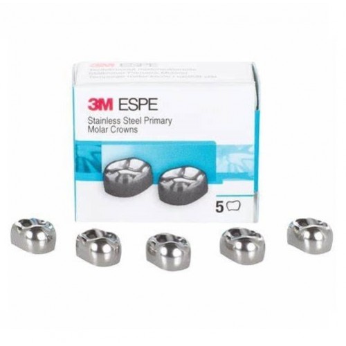 3M ESPE #5 Upper Right 2nd Primary Molar Stainless Steel Crown Form 5/Bx EUR-5