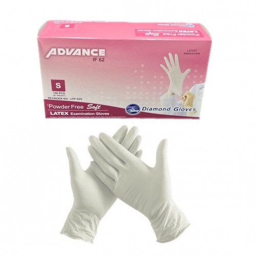 Diamond Advance Latex Examination Gloves - 100/Bx
