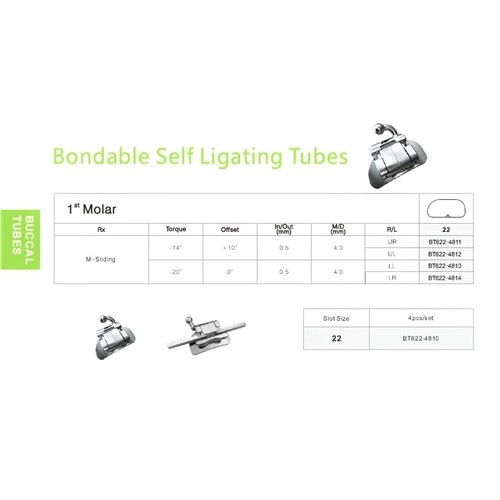 Self Ligating Buccal Tubes .022 (ea)