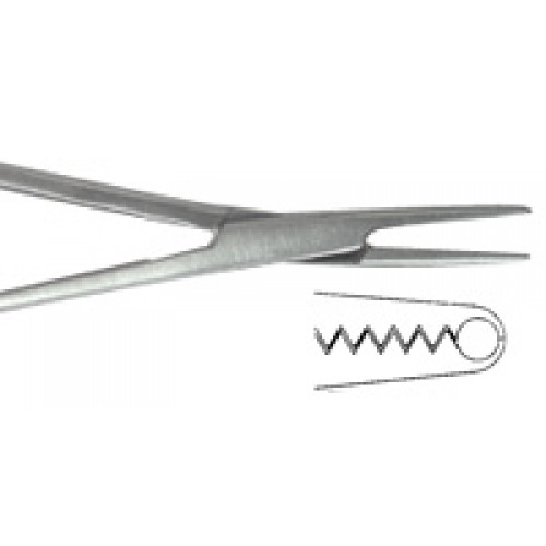 #018-R - Elastic Inserting Hemostat (Grooved Tip)