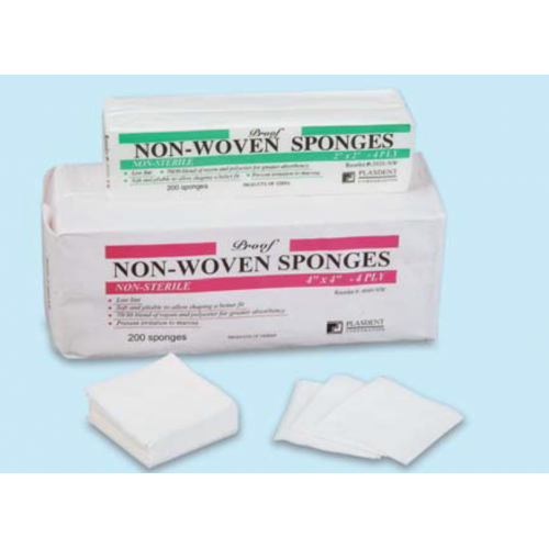 Non-Woven Sponges, Non-Sterile 4"x4", 4 Ply (2000pcs/case)