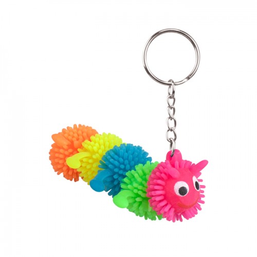 3" Caterpillar Keychain Assortment - 12/pk