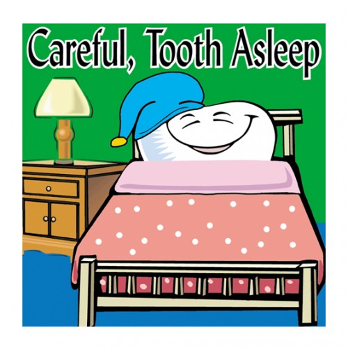 Careful Tooth Asleep Stickers - 100 per roll