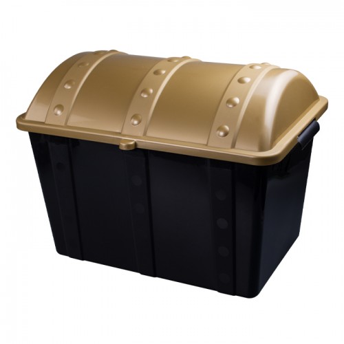 Black Empty Plastic Treasure Chest (ea)