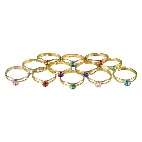 Boxed Birthstone Rings Assorted - 36/bx