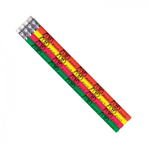 7.5" Neon Tooth #2 Pencils Assorted - 48/pk