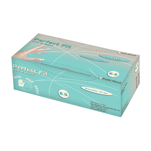 Latex - Powder Free Perfect Fit - Left & Right - 1 Case/10 Boxes
