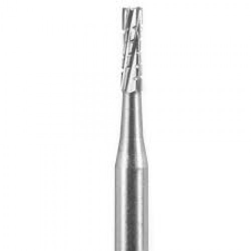 Carbide Bur, FG, # 558L, Long Straight Cross Cut Fissure, 1.2 mm, 100/Pk, FG558L-100