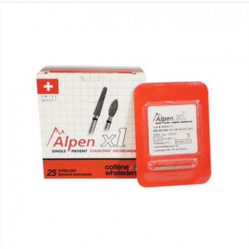 Alpen Multi-Use Diamond Burs, FG, Interproximal, # 392, 1.8 mm, Fine, Red, 5/Pk, R392F018FG