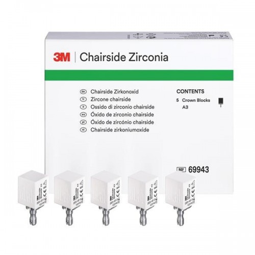 Chairside Zirconia Crown Block 20mm Refill A3 5/Pk