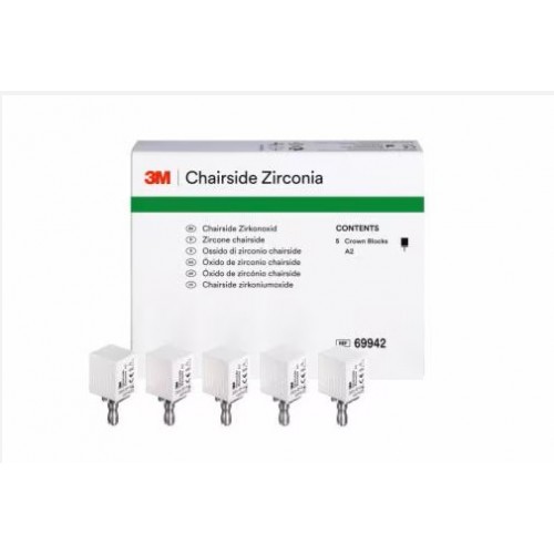 Chairside Zirconia Crown Block 20mm Refill A2 5/Pk