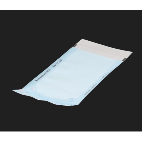 Sterilization Pouch, Class 4, Self-Sealing, Blue Film, 3.5" x 5.75" 200/Pack, 100535