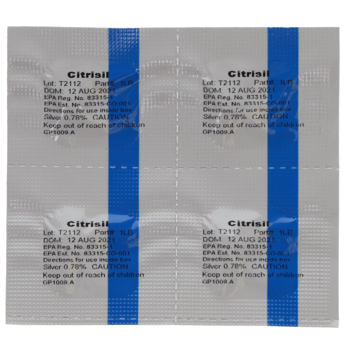 CitriSil Dental Waterline Cleaner Tablets, 1 L, Blue, 50/Pk, C50-B