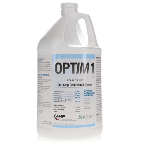 Optim 1, Disinfectant Liquid, 4 L Bottle, Unscented, 1/Pk, SCI14X4