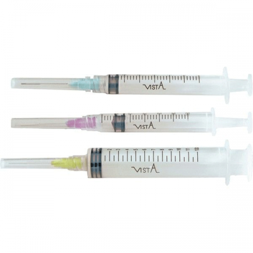 Luer Lock Syringes with Irrigating Tips, 3 cc, 23 Ga, 100/Pk, 316133