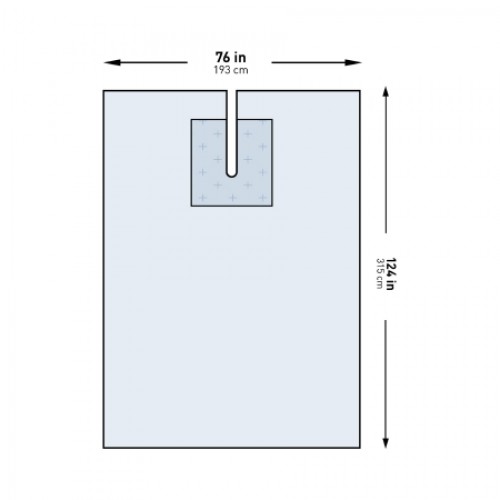 McKesson EENT Oral Surgical Ortho Split Drapes 76 W X 124 L in, Sterile