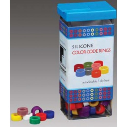 Large Code Rings (1/4"), Silicone (60pcs/box, Single color)